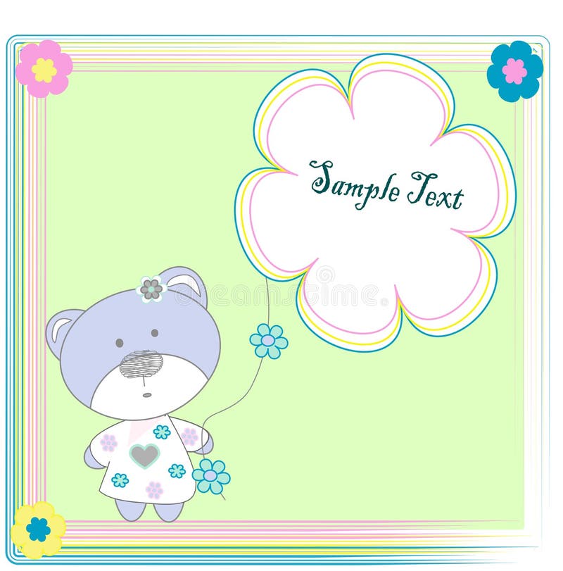 Toy bear with flowers.