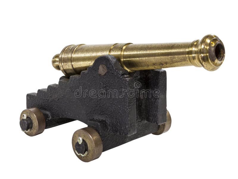 Toy Cannon Isolated antique image libre de droits Toy Cannon Isolated antique image libre de droits