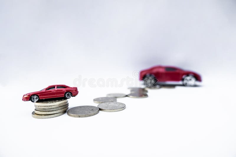 Toy Cars With Gold Coins Show To Growth, Saving Money For Car Loans Stock Photo - Image of ...