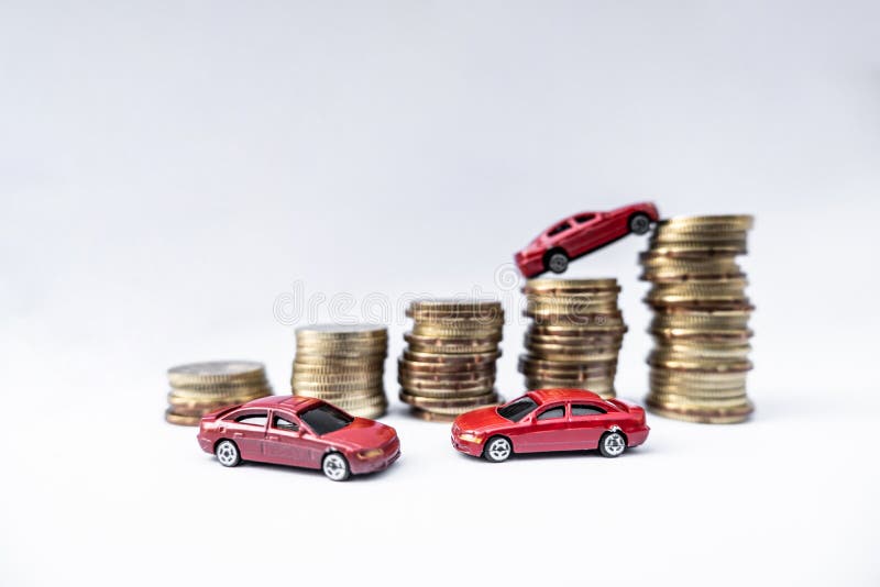 Toy Cars With Gold Coins Show To Growth, Saving Money For Car Loans Stock Image - Image of auto ...