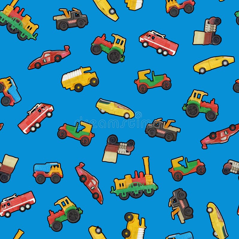 Toy Cars Seamless Wallpaper Stock Illustration - Illustration of