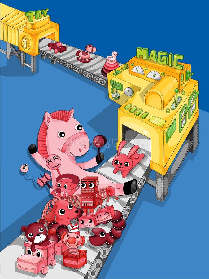 Toy Factory stock illustration. Illustration of house 158640412