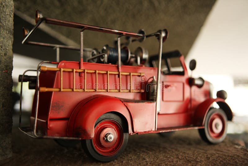 Toy Fire Truck stock photo. Image of department, child - 56511076