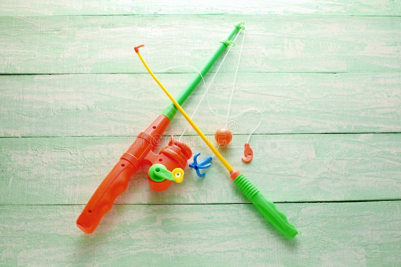 Toy Fishing Rods arkivfoto. Bild av spelrum, objekt, angrily 97340972