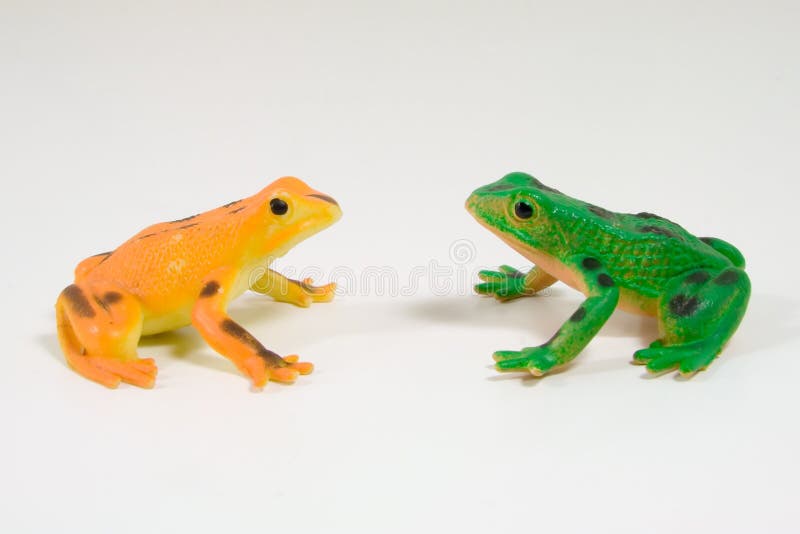 Toy Frogs Face Off