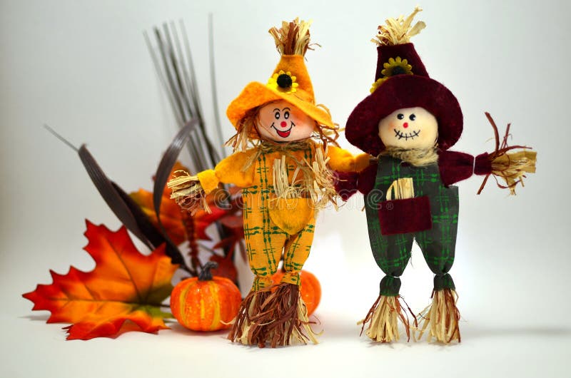 Toy Halloween Scarecrows fotografering för bildbyråer Toy Halloween Scarecrows fotografering för bildbyråer