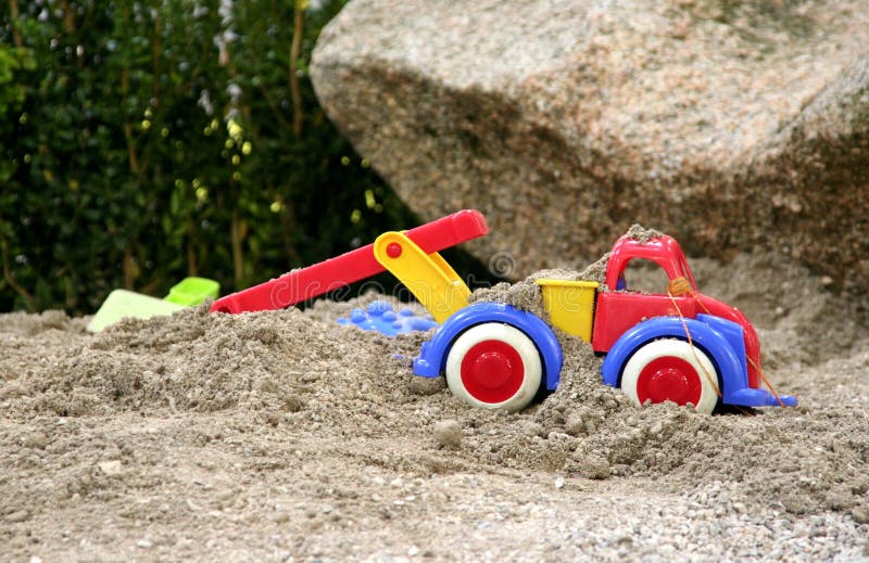 Toy on the kids sand