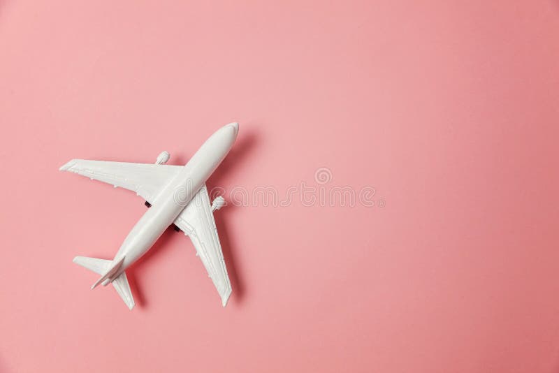 Toy Plane On Colorful Pink Background