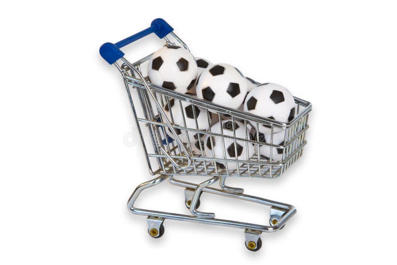 Toy Shopping Trolley with soccer balls