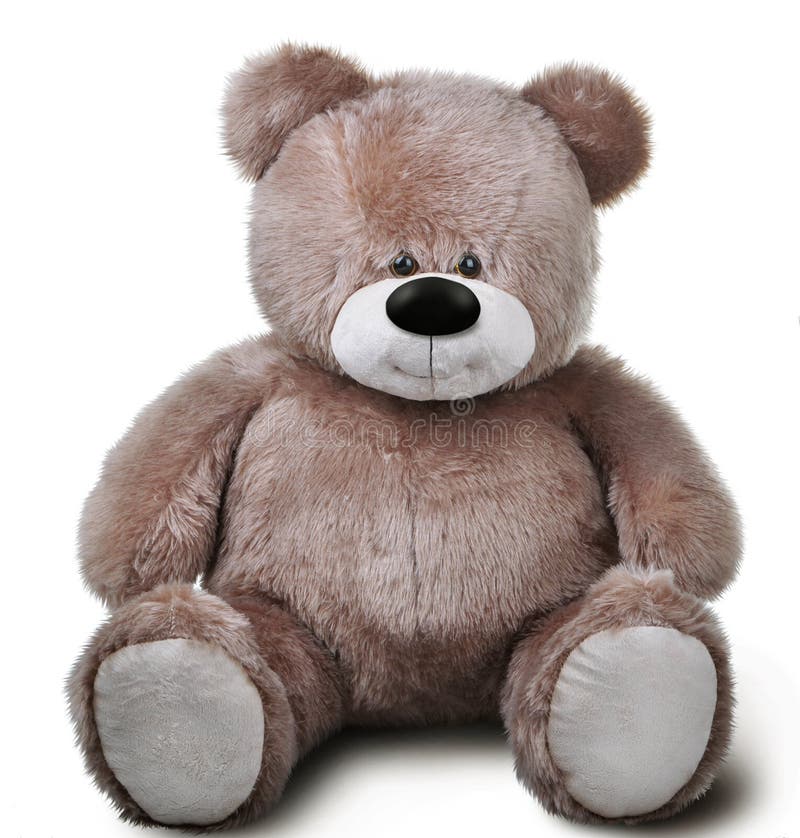 Brown Toy Teddy Bear, With Black Eyes. Isolated Over White Background Stock  Photo, Picture and Royalty Free Image. Image 79930766.