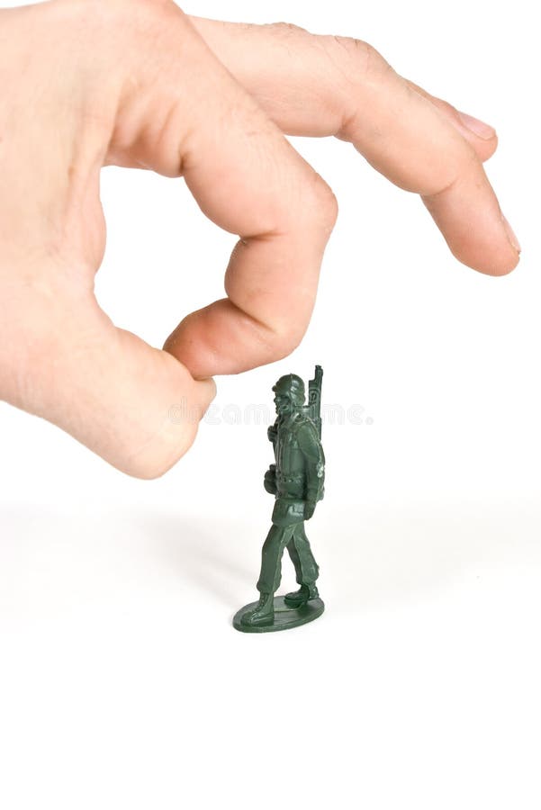 Toy soldier w hand