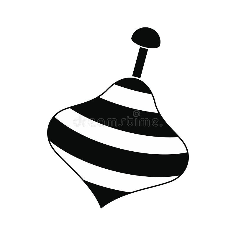 Spinning Top Black White Stock Illustrations 342 Spinning Top Black