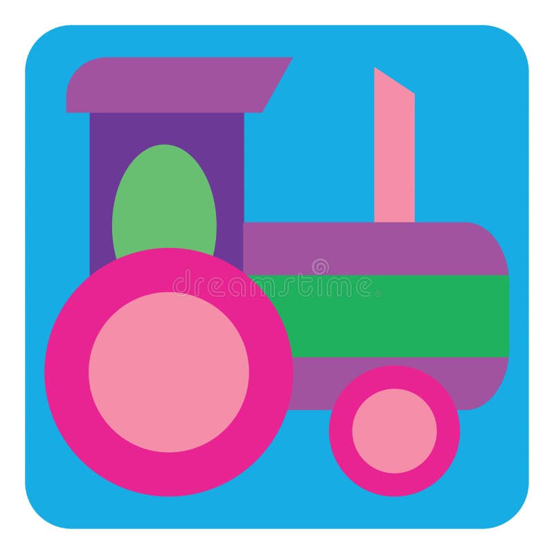 Blue and Red Tractor Vector Illustration Stock Vector Illustration of