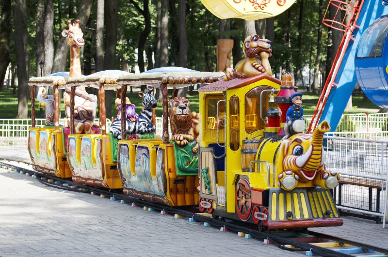 Toy Train in the Children S Park Stock Image Image of childhood, choo