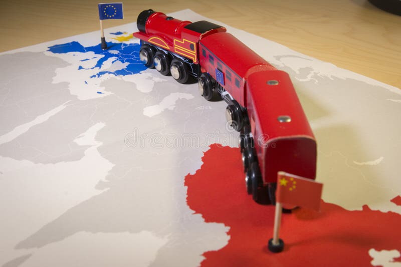 Toy train connecting Europa and China. Yidaiyilu project