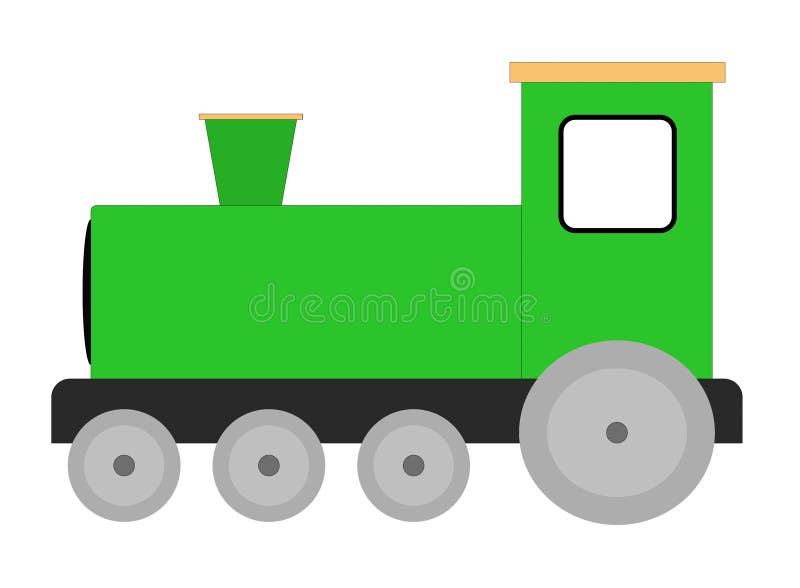 Toy train in Green stock illustration. Illustration of graphic 225022219