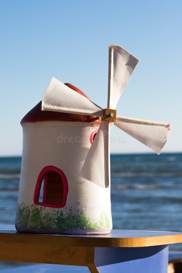 Toy Wind Mill on Boat