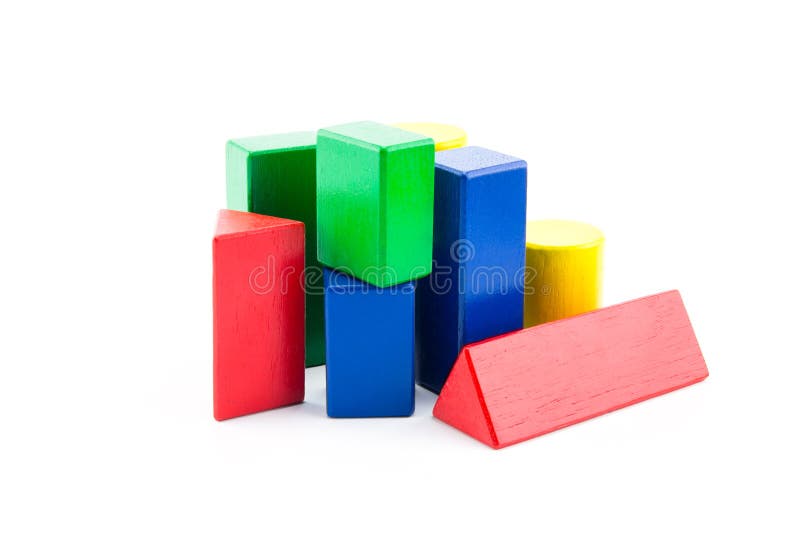 toy wood block multicolor building construction bricks.