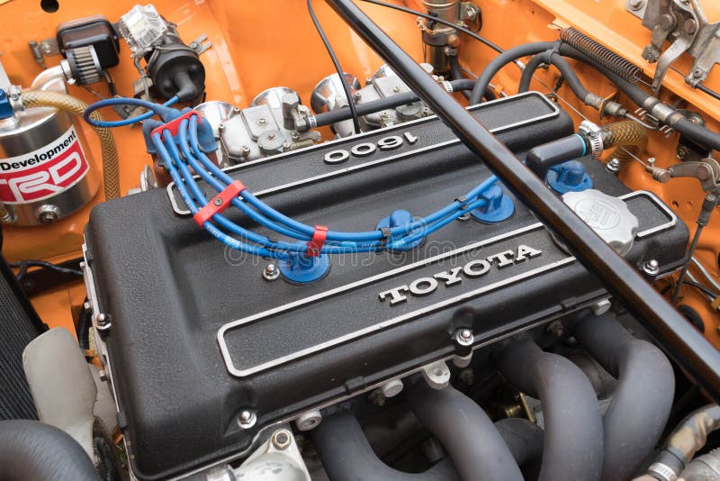 Toyota Celica Engine 1972 On Display Editorial Stock Photo - Image of
