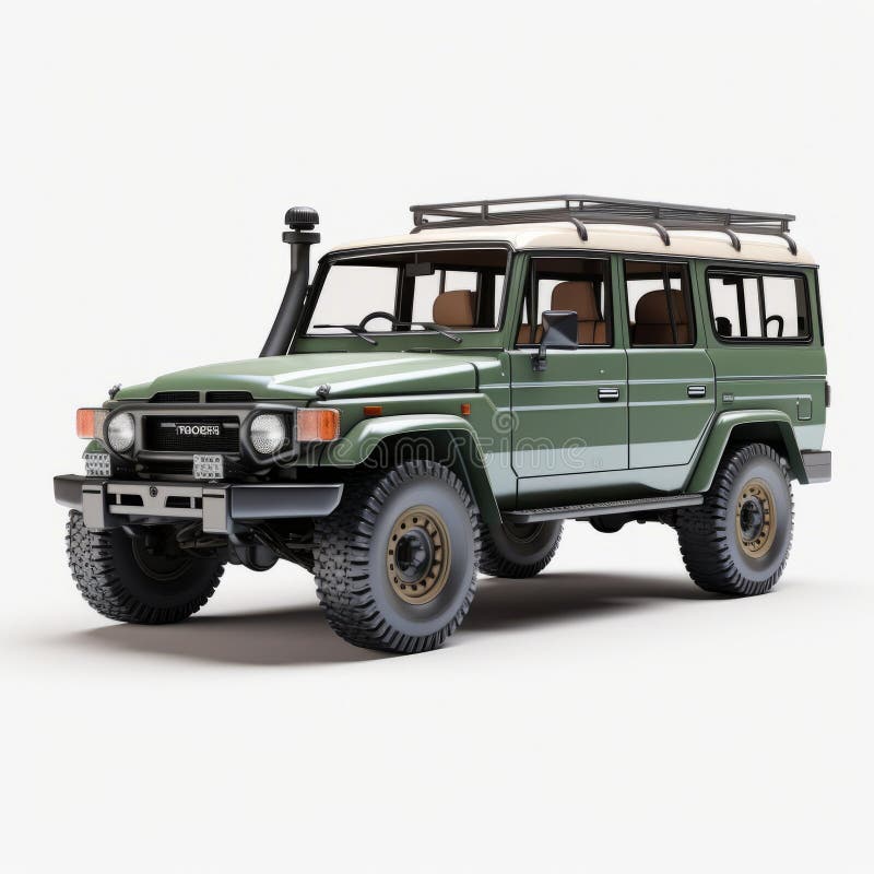 1987 Toyota Land Cruiser 4x4 3d Model: Realistic Rendering in Light