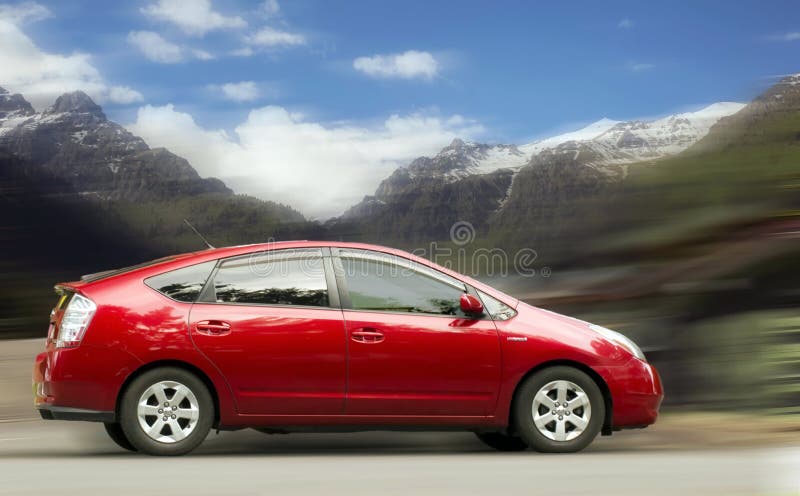 Toyota Prius Hybrid is a red car.