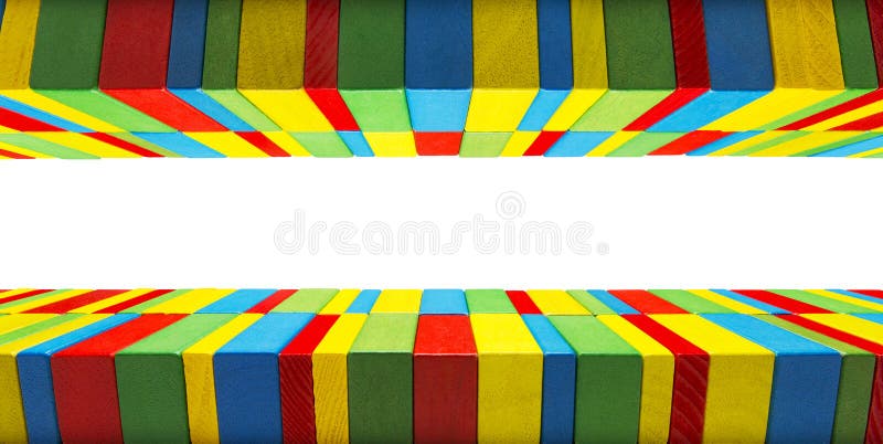 Toys Blocks Border Background, Children Games Color Wood