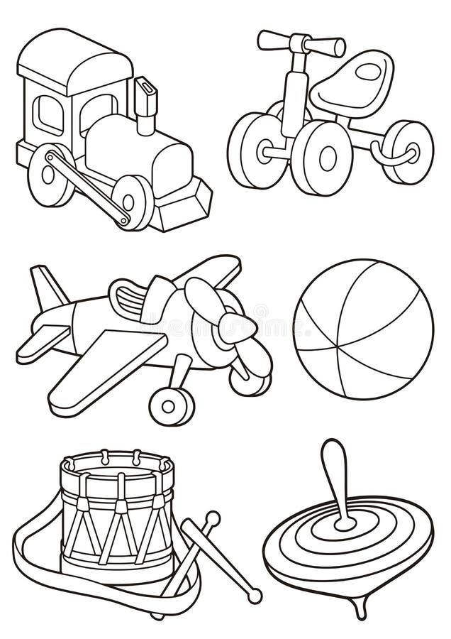 https://thumbs.dreamstime.com/b/toys-icons-coloring-book-wooden-icon-set-vintage-color-palette-train-bicycle-spinning-top-drum-airplain-beach-ball-line-art-153972295.jpg