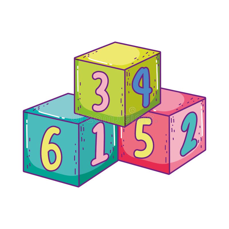 Toys Pile Cube Blocks Building Cartoon Stock Vector - Illustration of ...