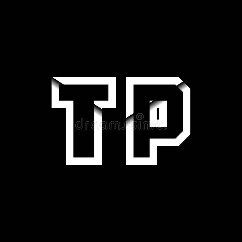 TP Monogram Envelope Shape Style royalty free illustration
