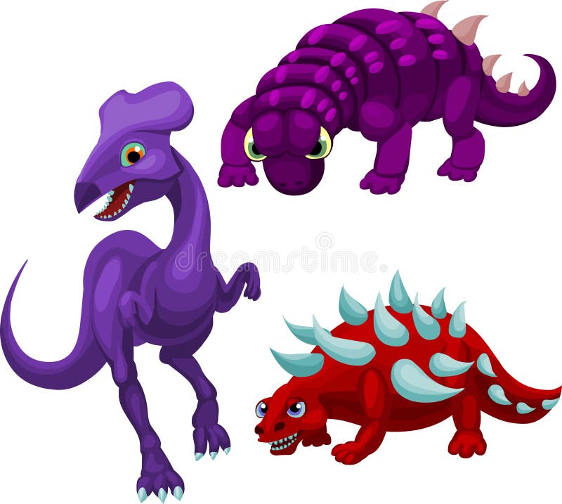 Dinossauro roxo de pé sozinho imagem vetorial de interactimages© 84592746