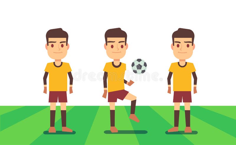 As Pessoas Jogando Futebol No Estádio De Campo. Ilustração Vetorial Dos  Jogadores De Futebol Ilustração do Vetor - Ilustração de europeu, jogo:  225621708