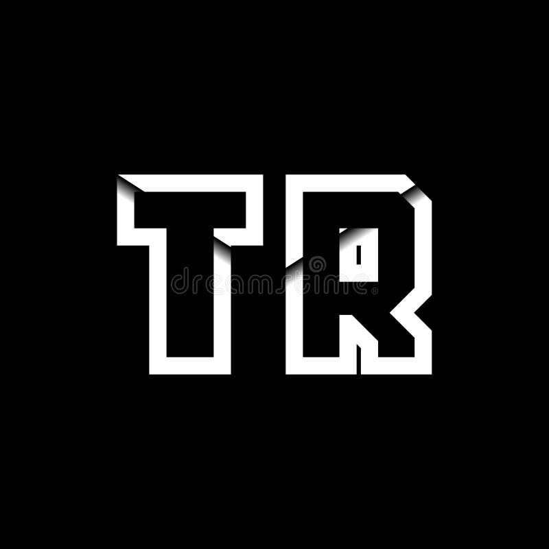 TR Monogram Envelope Shape Style royalty free illustration