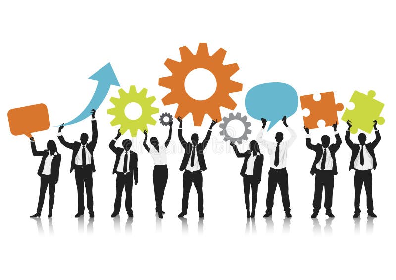 Trabajador Team Social Network Concept de la oficina de negocios stock de ilustración Trabajador Team Social Network Concept de la oficina de negocios stock de ilustración