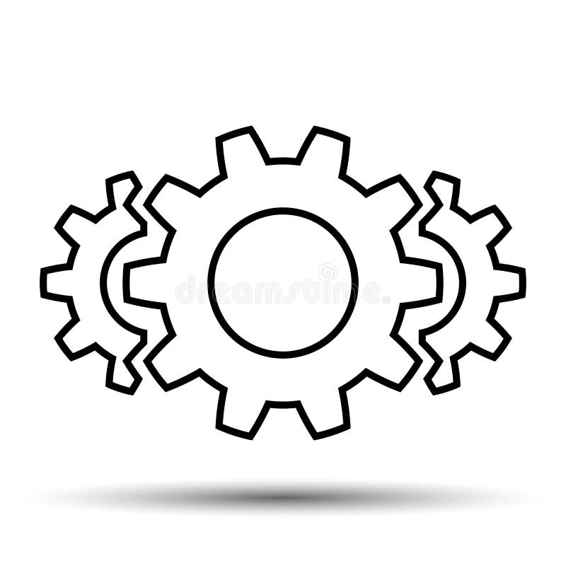 Trabajo en equipo, personal, sociedad, mecanismo del icono del engranaje, una línea - vector stock de ilustración Trabajo en equipo, personal, sociedad, mecanismo del icono del engranaje, una línea - vector stock de ilustración
