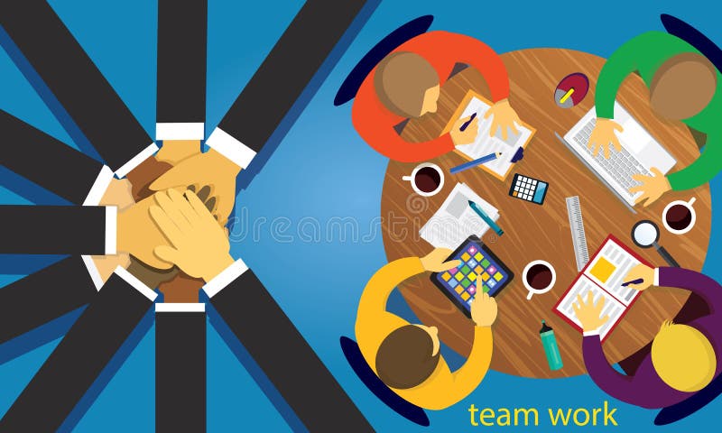 Trabajo en equipo Team Hard Work Concept del negocio Ilustración del vector stock de ilustración Trabajo en equipo Team Hard Work Concept del negocio Ilustración del vector stock de ilustración