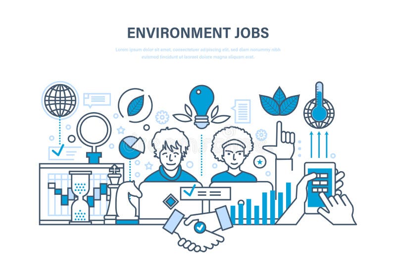 Trabajos del ambiente, flujo de trabajo, lugar de trabajo, sociedad, proceso del pensamiento, comunicación, sitio de la oficina libre illustration Trabajos del ambiente, flujo de trabajo, lugar de trabajo, sociedad, proceso del pensamiento, comunicación, sitio de la oficina libre illustration