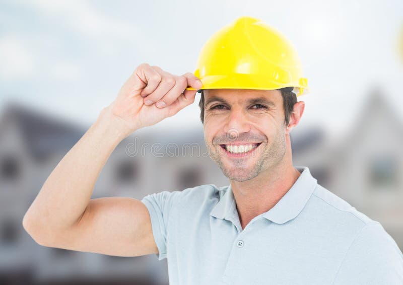 Construtor De Capacete Na Quebra De Café No Canteiro De Obras Construção Da  Casa De Madeira Americana. Trabalhador Humano Com Capa Foto de Stock -  Imagem de inspetor, ruptura: 277690086