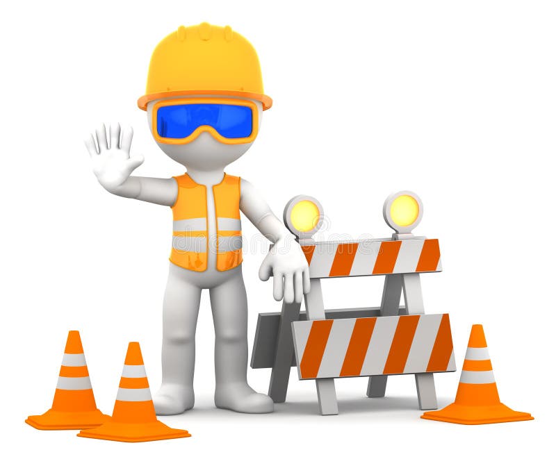 Construction worker. over white background. Construction worker. over white background.