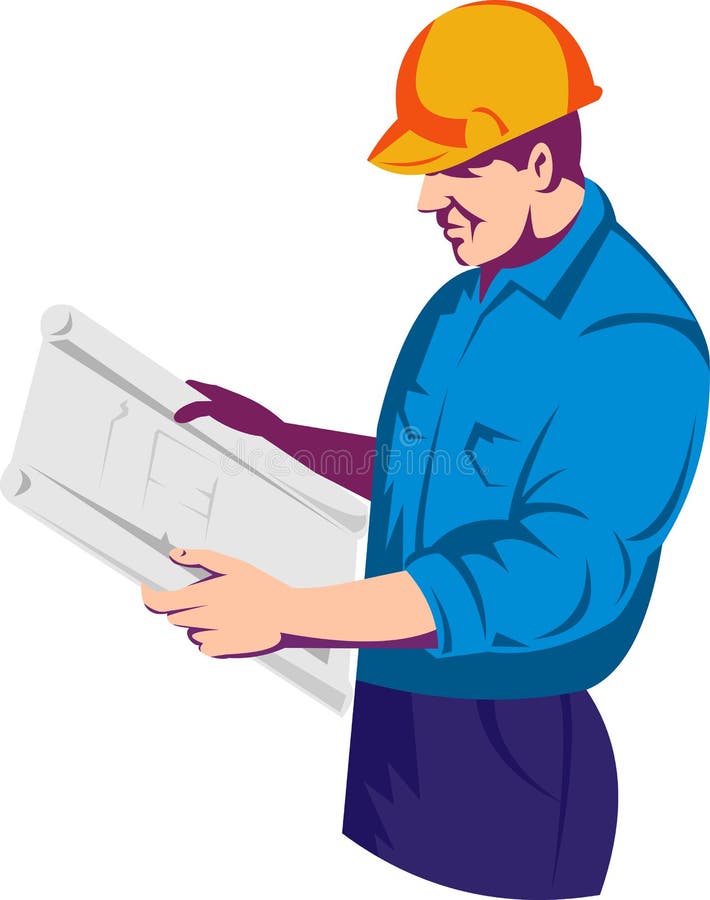 Trabalhador do contramestre da construção ilustração stock Trabalhador do contramestre da construção ilustração stock