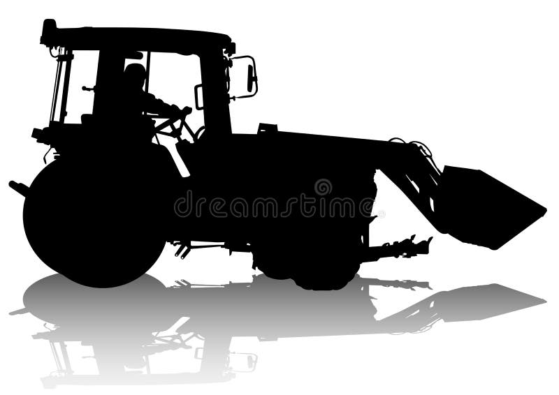 Trator Vermelho Com Um Reboque Para O Transporte De Cargas Grandes.  Maquinaria Agrícola No Estilo Liso Do Desenho Animado Isolado No Fundo  Branco Royalty Free SVG, Cliparts, Vetores, e Ilustrações Stock. Image