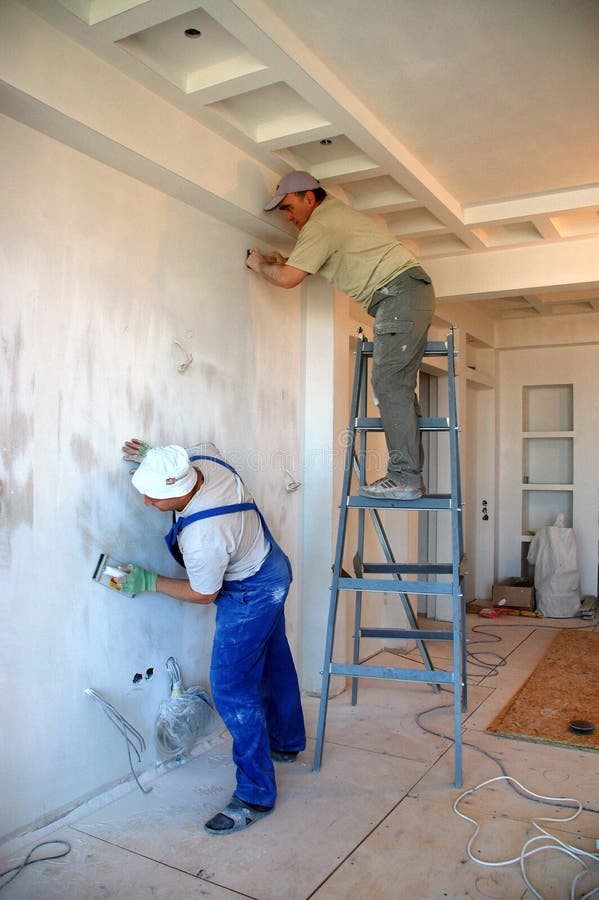 Trabalho dos trabalhadores da construção fotos de stock Trabalho dos trabalhadores da construção fotos de stock