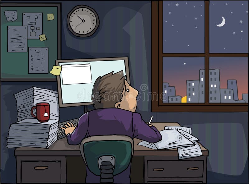 Trabalho árduo ilustração royalty free