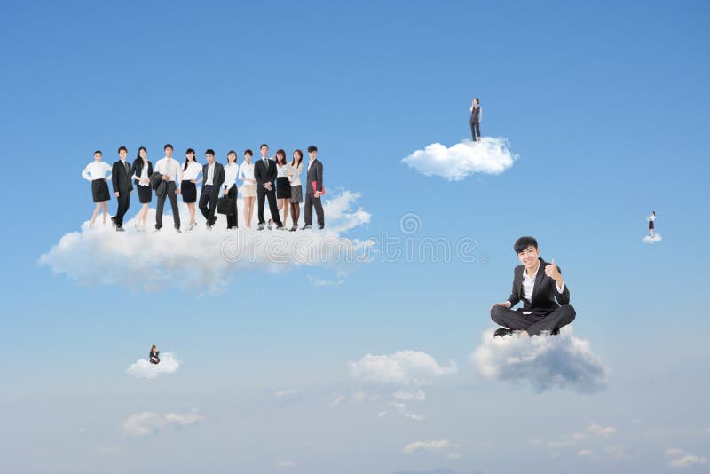 Excelente trabalho na nuvem imagem de stock