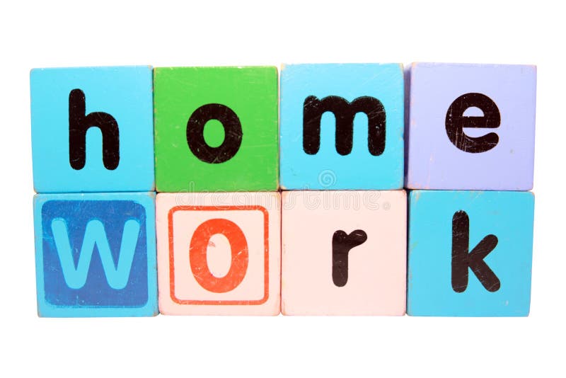 Trabalho de casa em branco imagens de stock royalty free