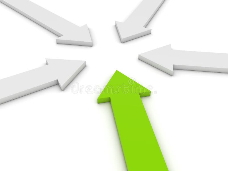 Trabalho de equipa Arrow ilustração stock