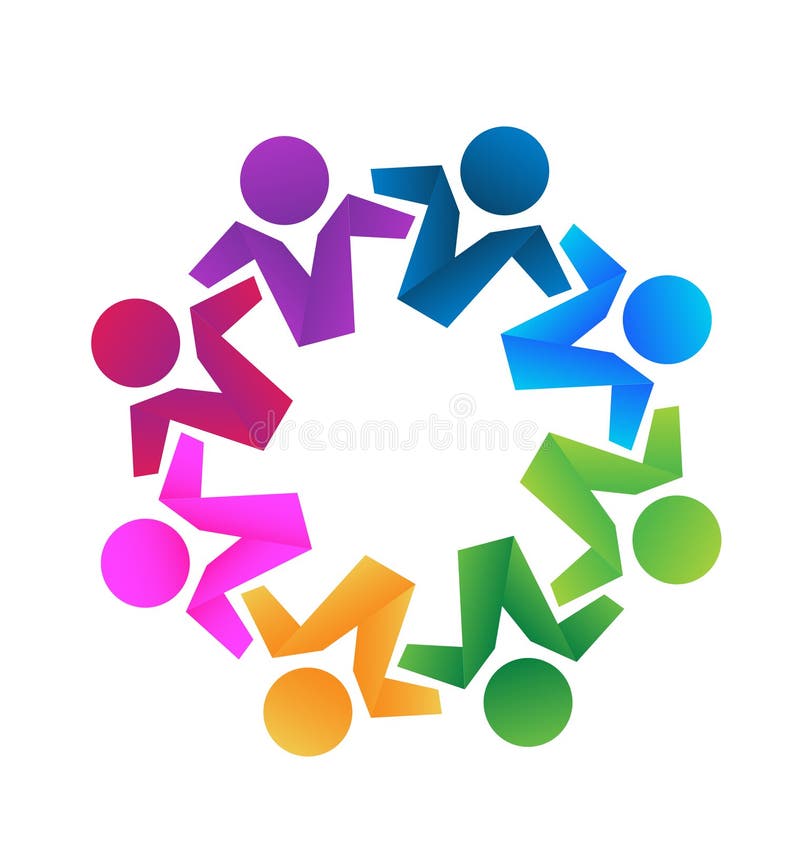 Logo business unity partners concept of community, social ,network,workers,children,education, colorful people as origami style. Logo business unity partners concept of community, social ,network,workers,children,education, colorful people as origami style.