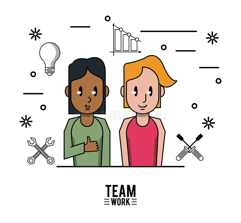 Trabalhos de equipa novos do negócio ilustração royalty free Trabalhos de equipa novos do negócio ilustração royalty free