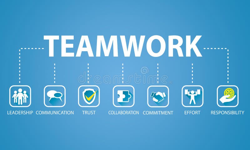 Trabalhos de equipa Team Hard Work Concept do negócio Ilustração do vetor ilustração stock Trabalhos de equipa Team Hard Work Concept do negócio Ilustração do vetor ilustração stock