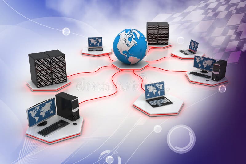 Redes de Computadores ilustração stock