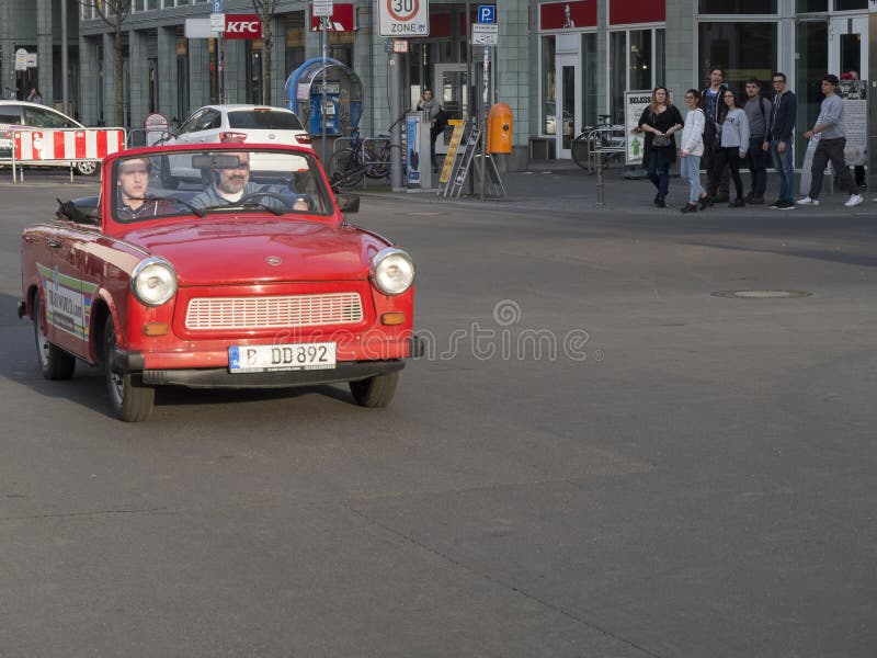 Trabi car, Berlin, Germany editorial stock image. Image of design